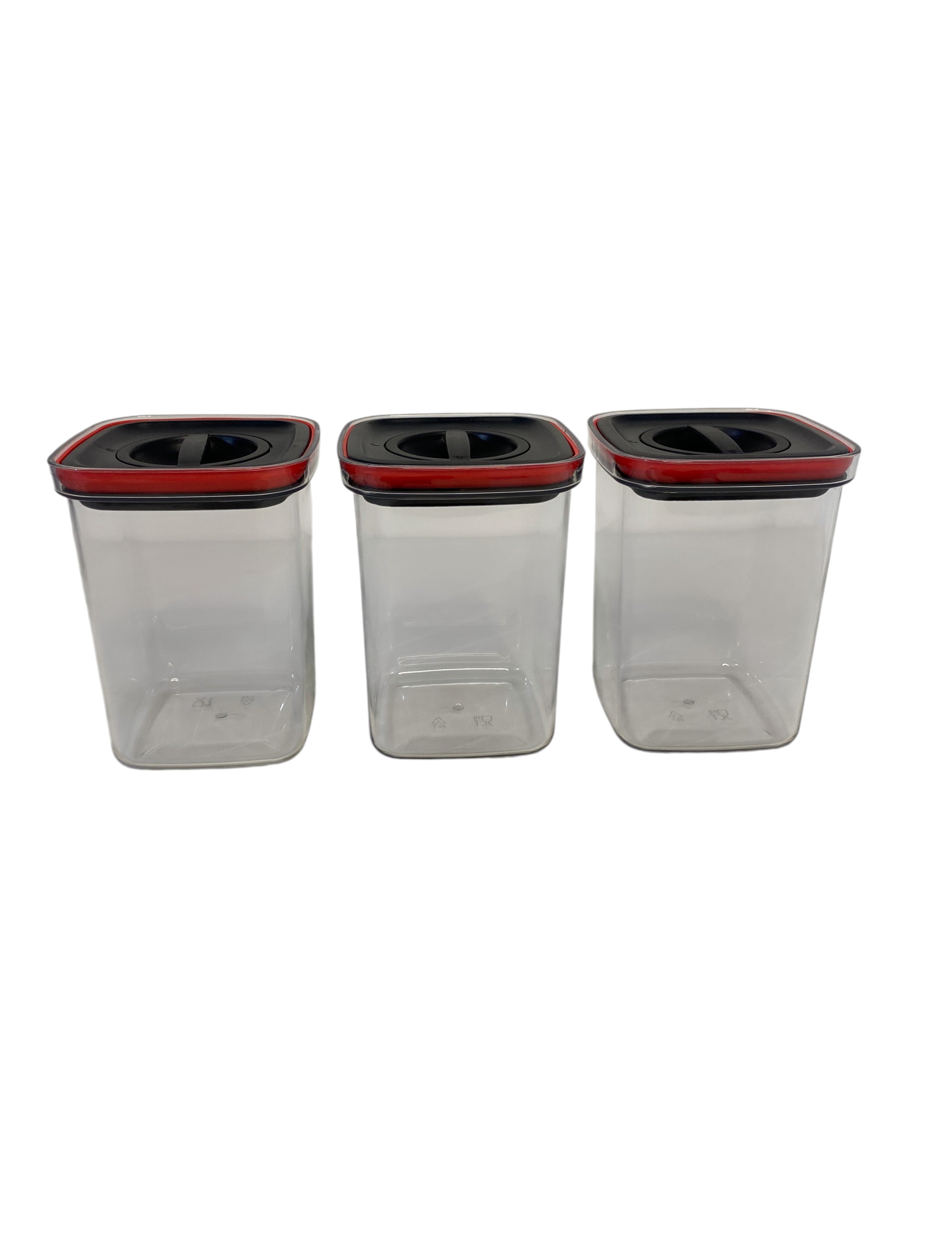 Kit de 3 Contenedores Hermeticos Medianos (1300 ml) Tapa giratoria