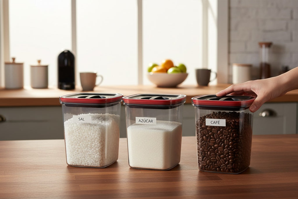 Kit de 3 Contenedores Hermeticos Medianos (1300 ml) Tapa giratoria
