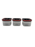 Kit de 3 contenedores hermeticos pequeños (600 ml) Tapa giratoria