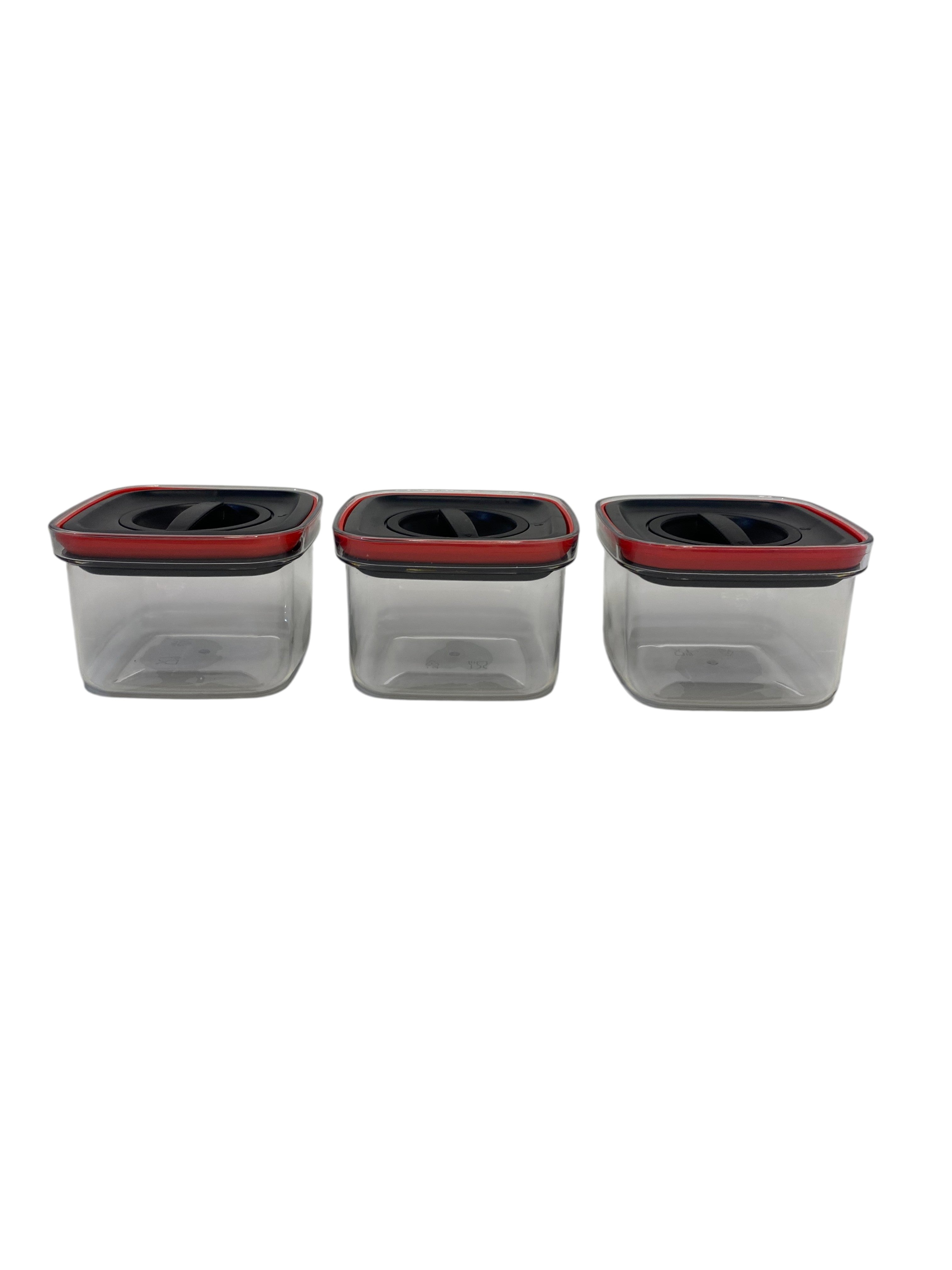 Kit de 3 contenedores hermeticos pequeños (600 ml) Tapa giratoria