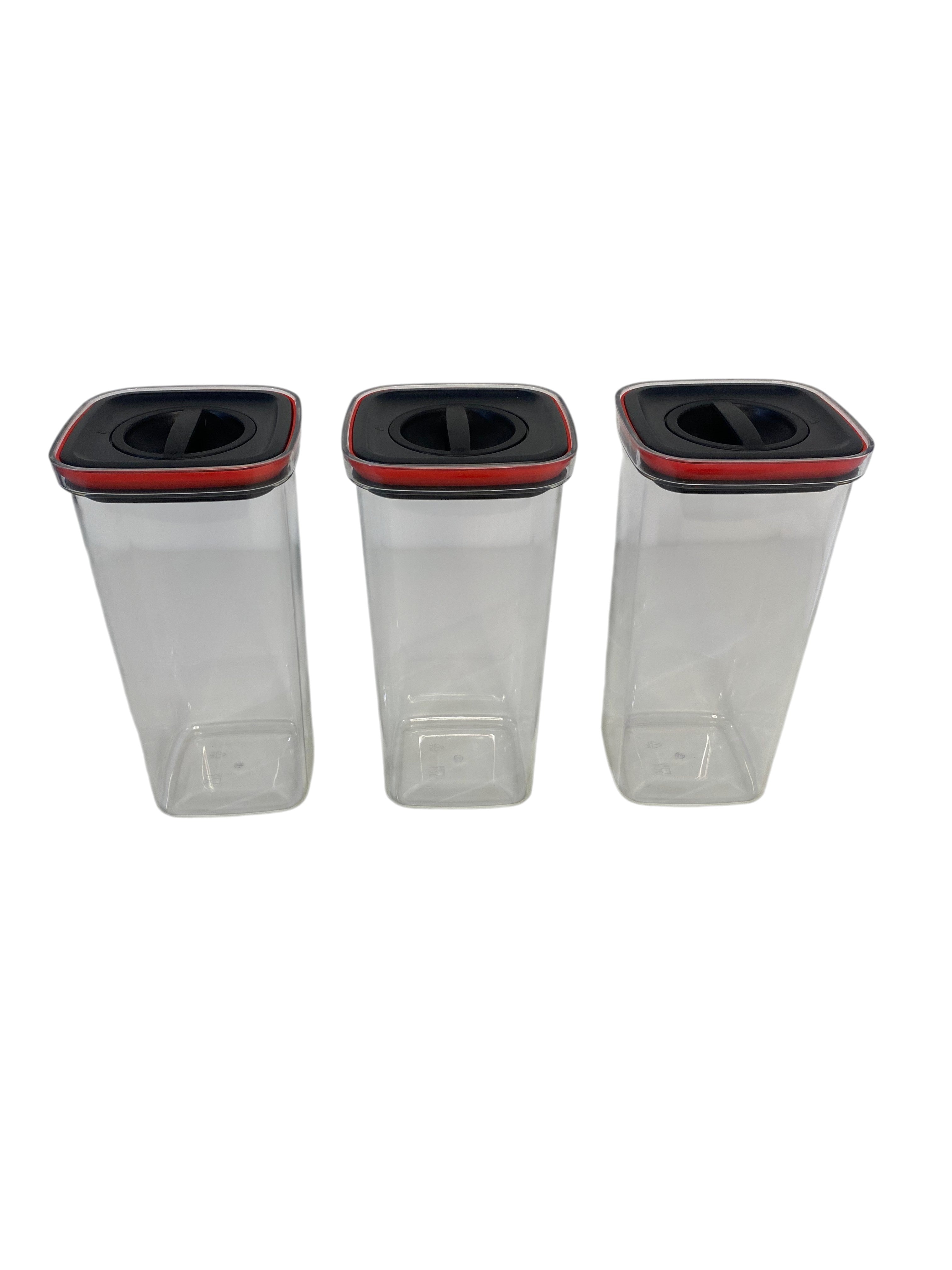 Kit de 3 Contenedores Hermeticos Grandes (2000 ml) Tapa giratoria
