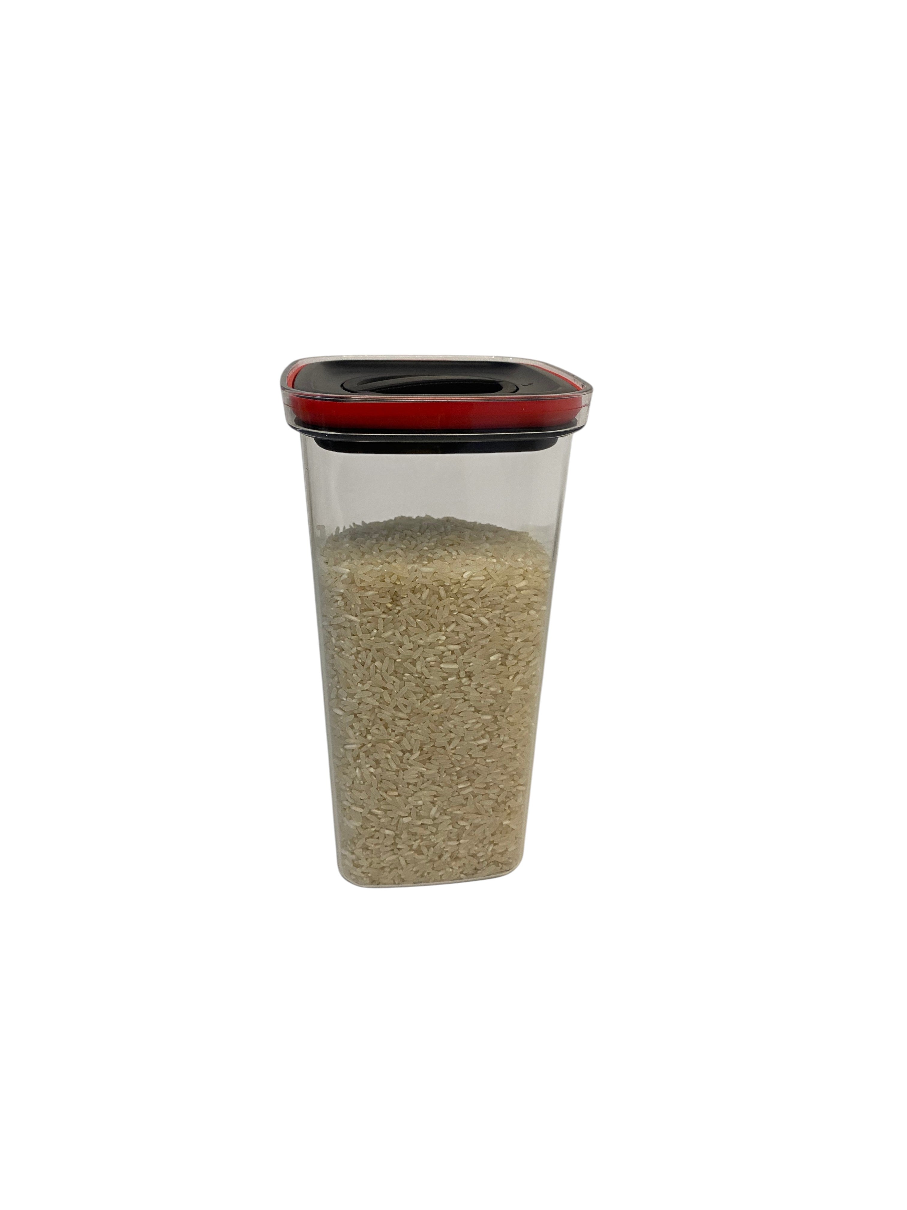 Contenedor Hermetico con Tapa de Bloqueo Giratorio Negra - 2000 ml