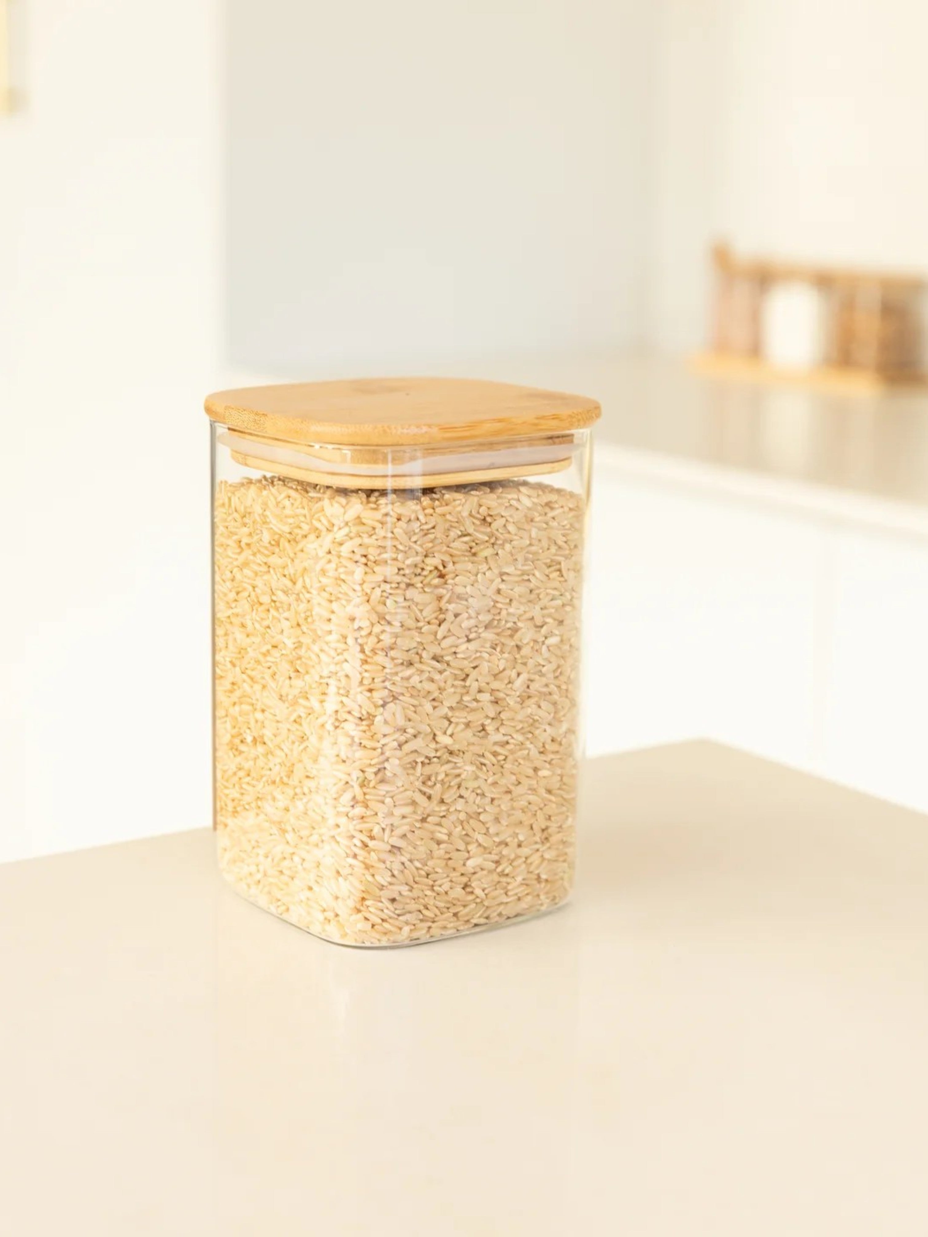 Contenedor Hermetico con Tapa de Bambu - 800 ml
