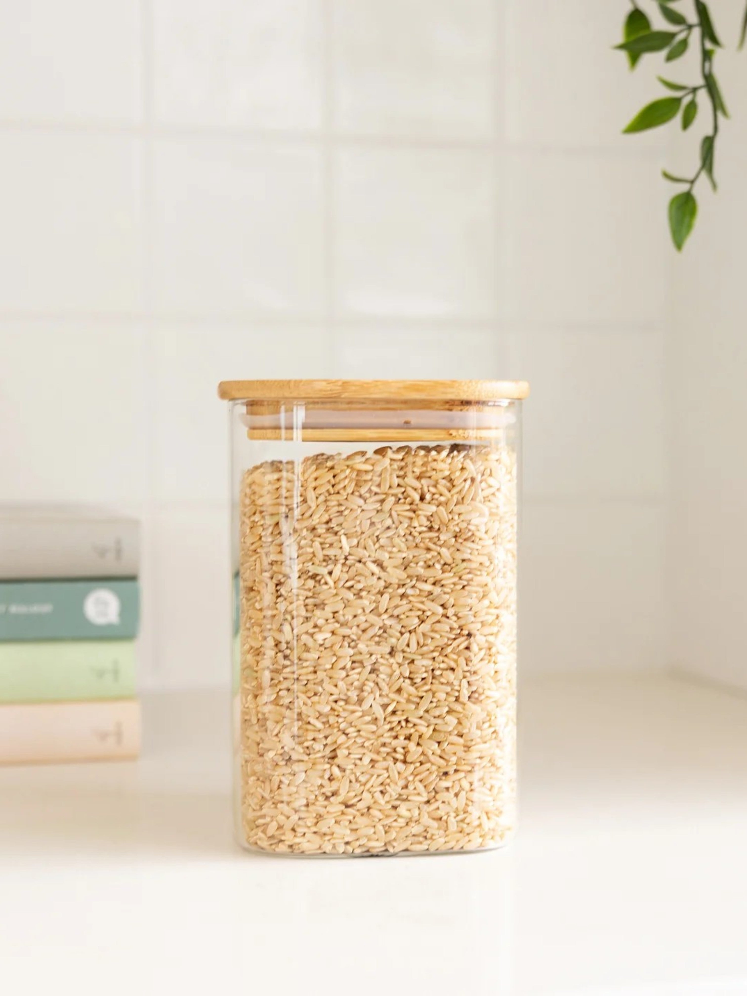 Contenedor Hermetico con Tapa de Bambu - 800 ml