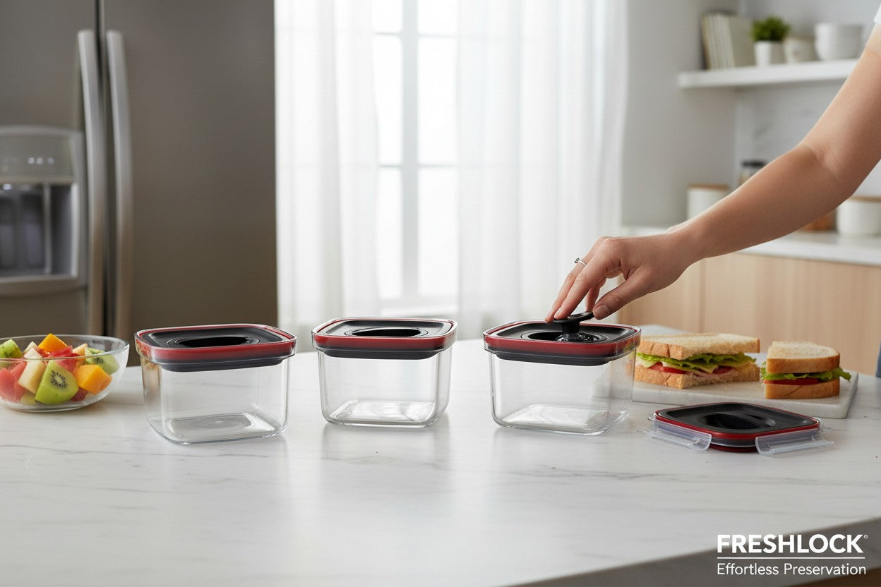 Kit de 3 contenedores hermeticos pequeños (600 ml) Tapa giratoria