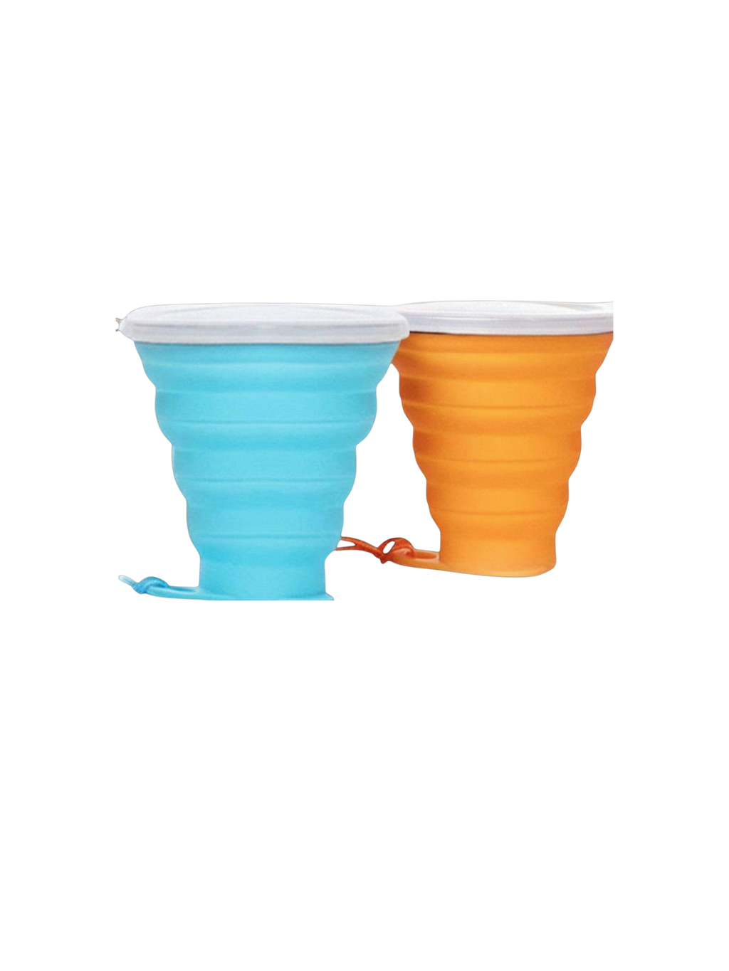 Combo Viaja Ligero | 2 Vasos Plegables portables de Silicona con Tapa