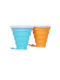 Combo Viaja Ligero | 2 Vasos Plegables portables de Silicona con Tapa