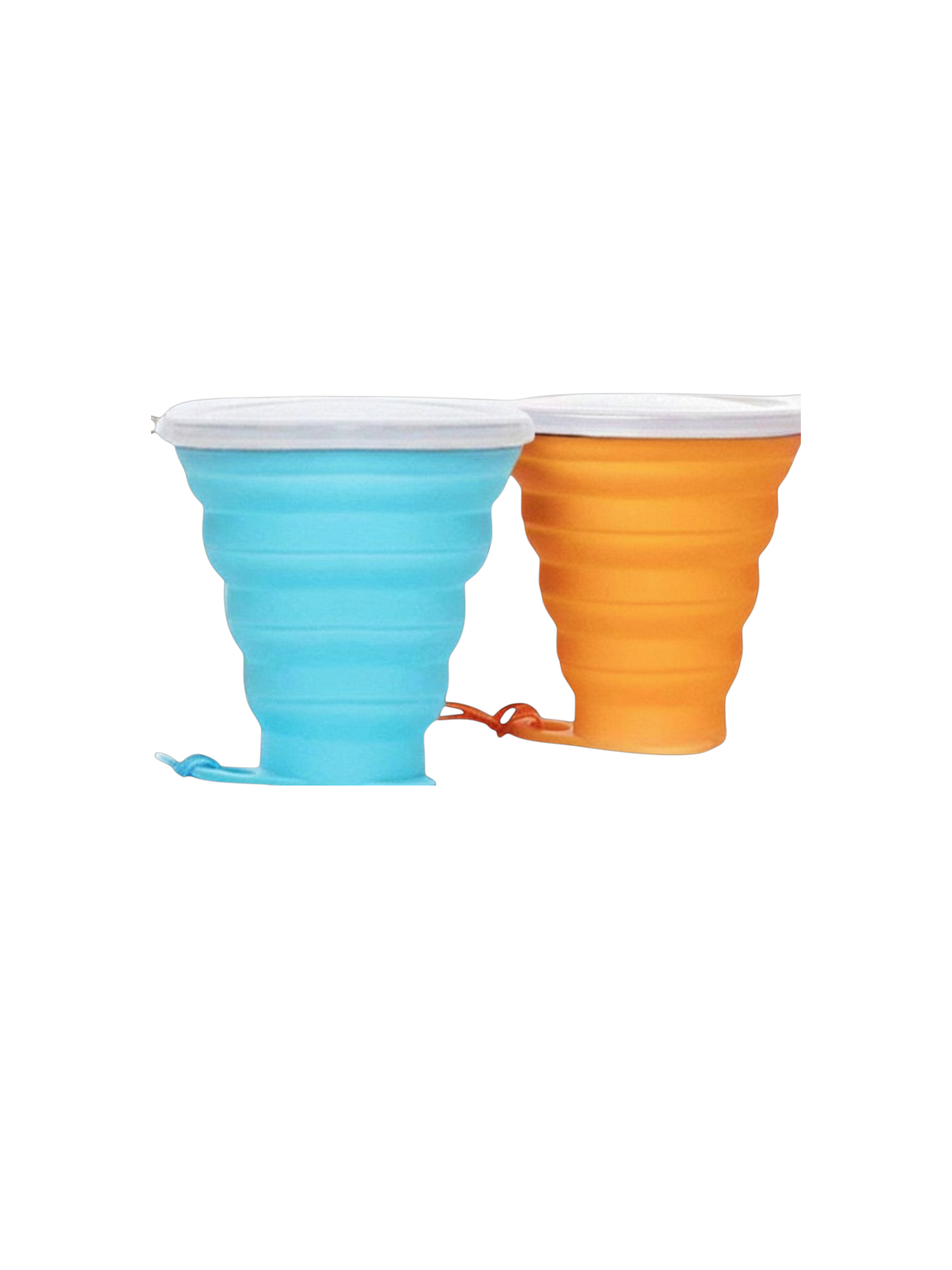 Combo Viaja Ligero | 2 Vasos Plegables portables de Silicona con Tapa